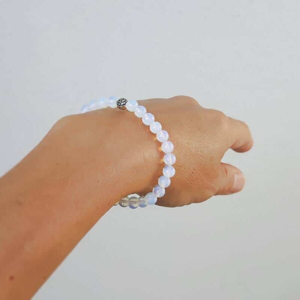 Bracelet mala en pierre de lune