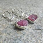 Boucles d'oreilles topaze cerise