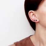 Boucles d'oreilles améthyste earlobe