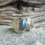 Bague labradorite et argent ajustable