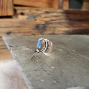 Bague argent et labradorite