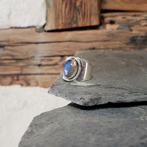 Bague argent et labradorite