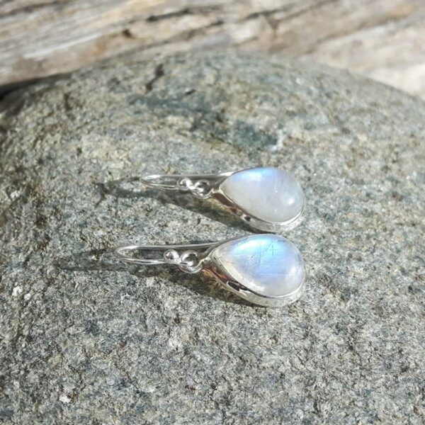 Boucles d'oreilles pierre de lune gouttes