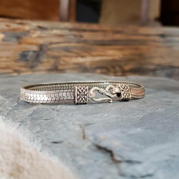 Bracelet maille serpent en argent