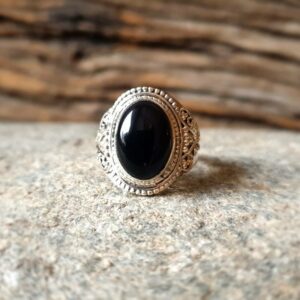 Bague onyx argent