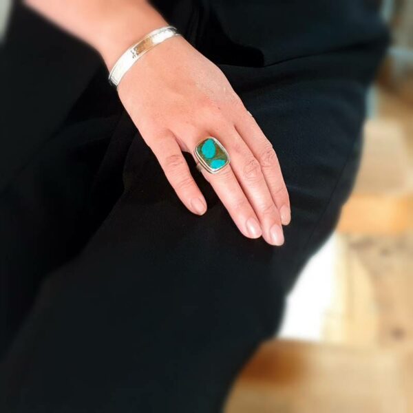 Bague turquoise naturelle AMDO