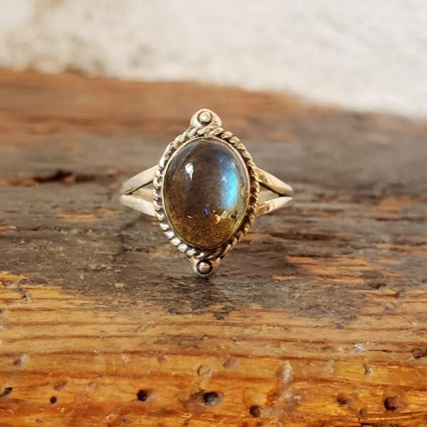 Bague en labradorite naturelle BOHEME