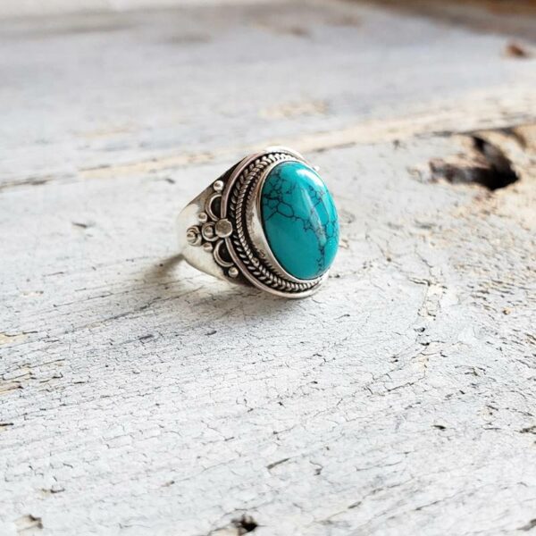 Bague turquoise argent OM