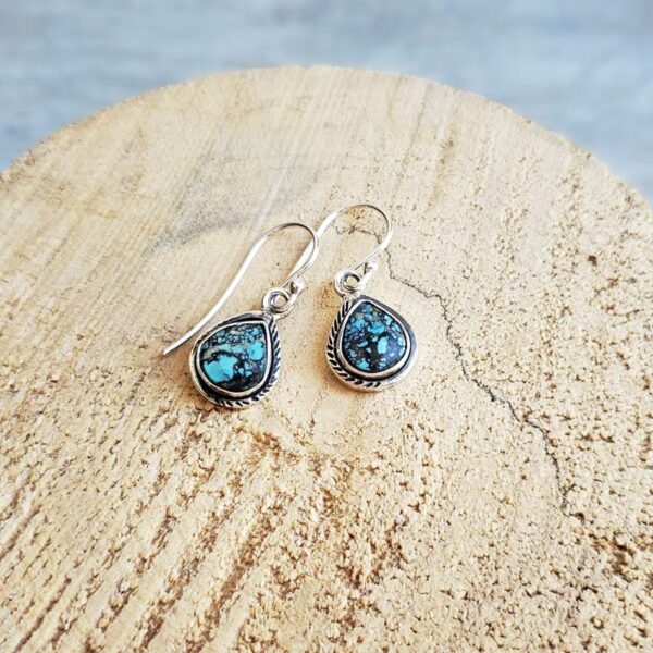 Boucles d'oreilles turquoise argent AMDO