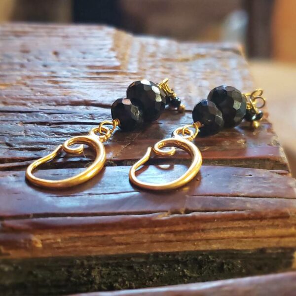 Boucles d'oreilles en onyx UDAÏPUR