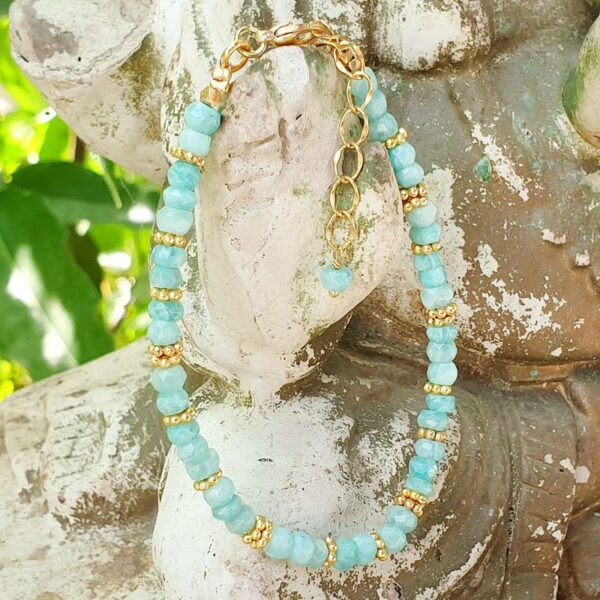 Bracelet en amazonite doré ISHI