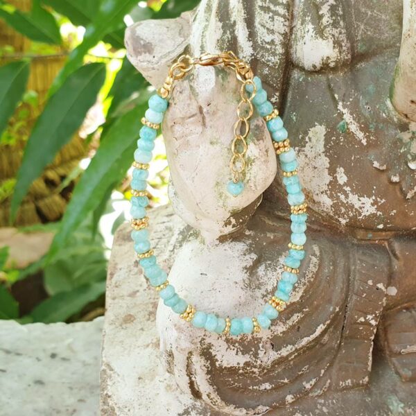 Bracelet en amazonite doré ISHI