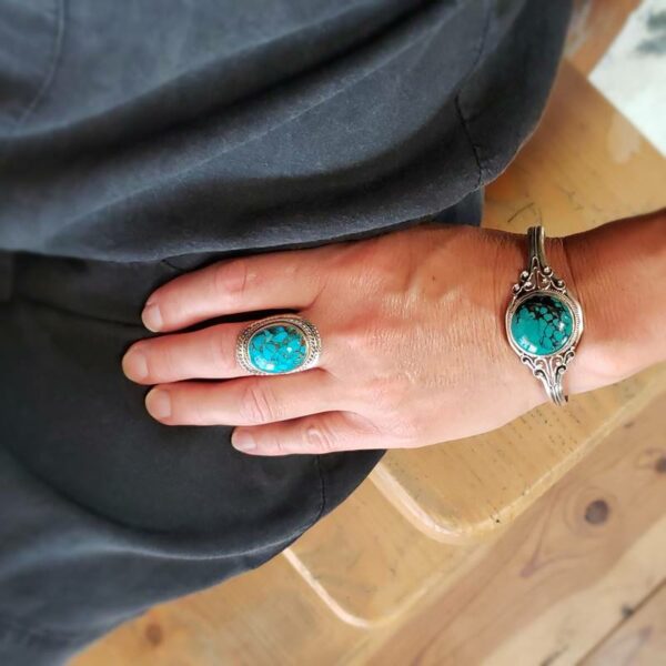 Bague turquoise argent OM