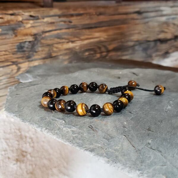 Bracelet onyx et oeil de tigre KORE