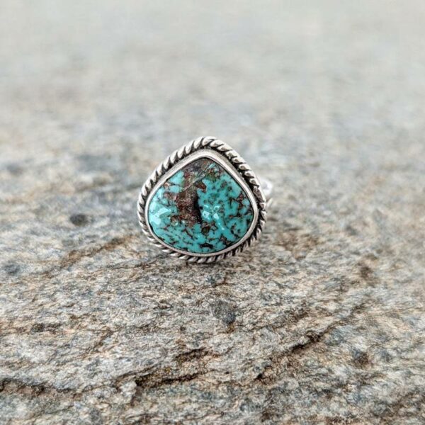 Petite bague argent turquoise