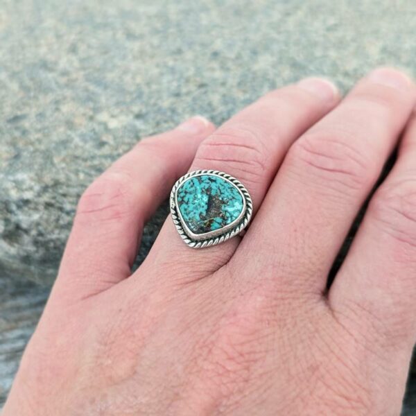 Petite bague argent turquoise